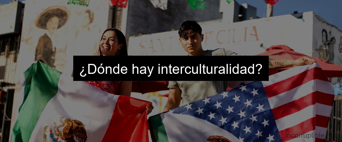 ¿Dónde hay interculturalidad?