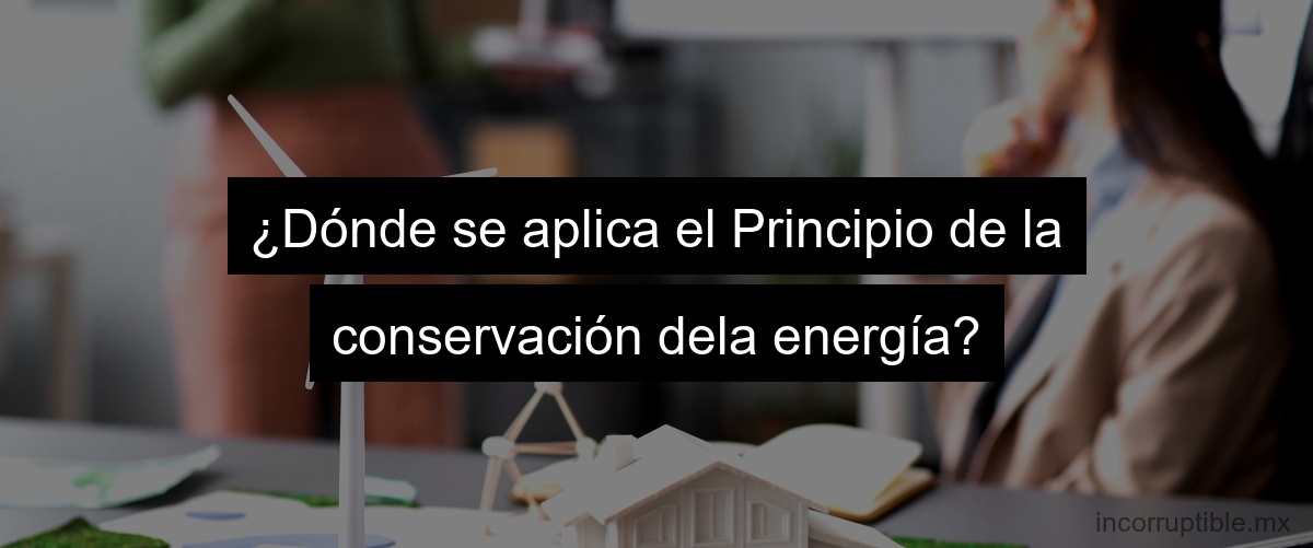 ¿Dónde se aplica el Principio de la conservación dela energía?