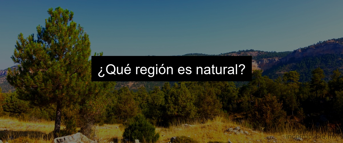 ¿Qué región es natural?