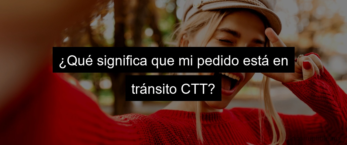 ¿Qué significa que mi pedido está en tránsito CTT?